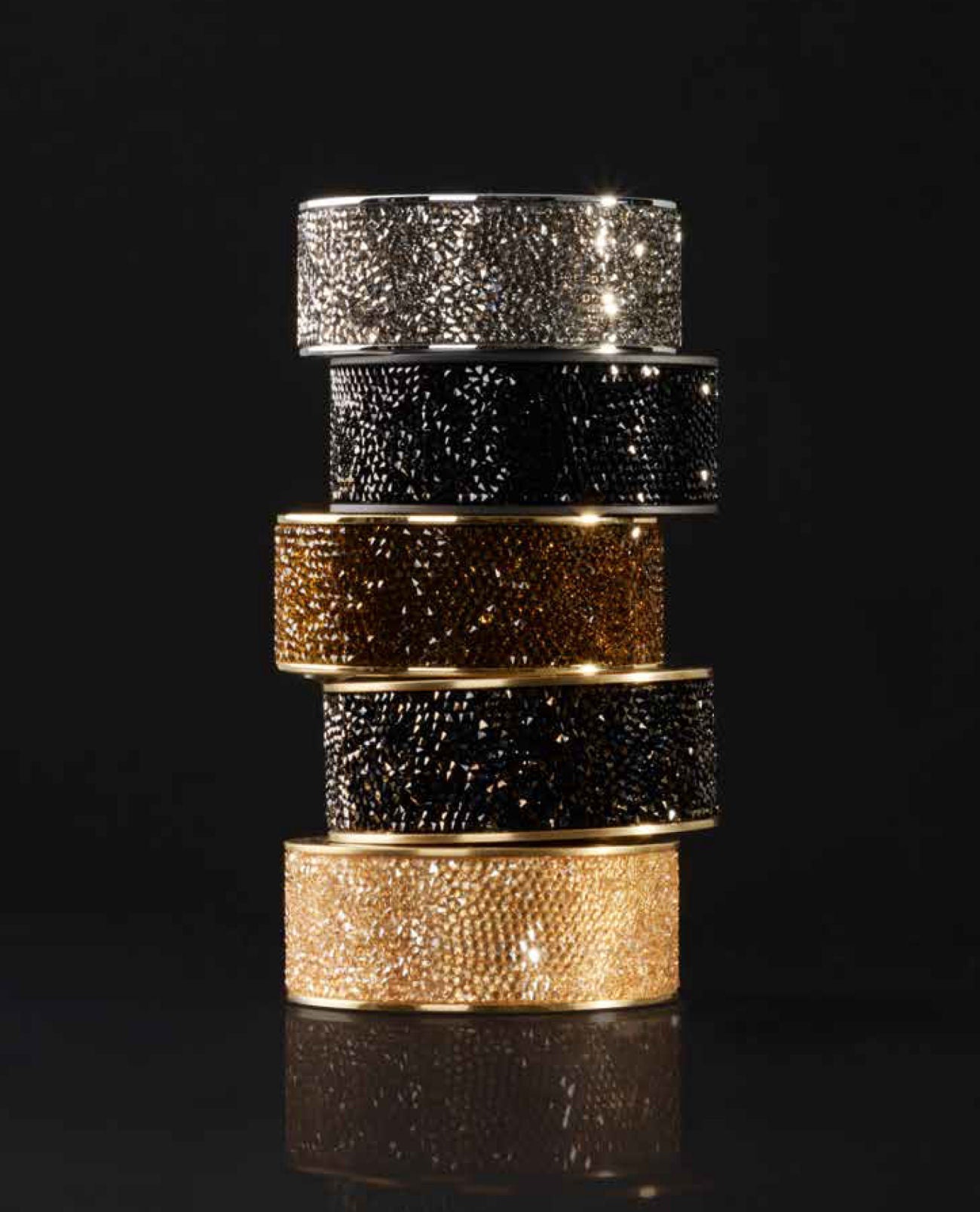 Luxury Dark Bronze Tissue Box Swarowski® Crystal