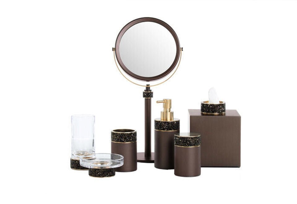 Luxury Dark Bronze Tissue Box Swarowski® Crystal