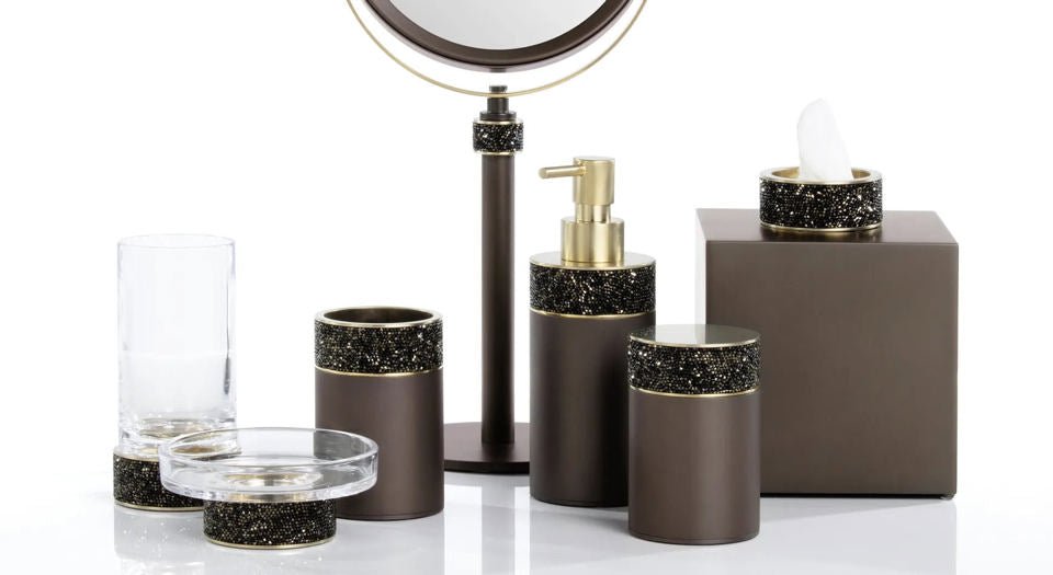 Luxury Dark Bronze Tissue Box Swarowski® Crystal