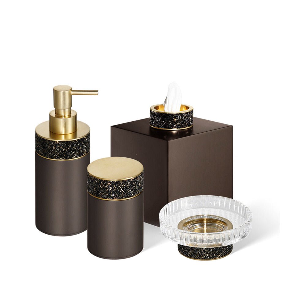 Luxury Dark Bronze Tissue Box Swarowski® Crystal