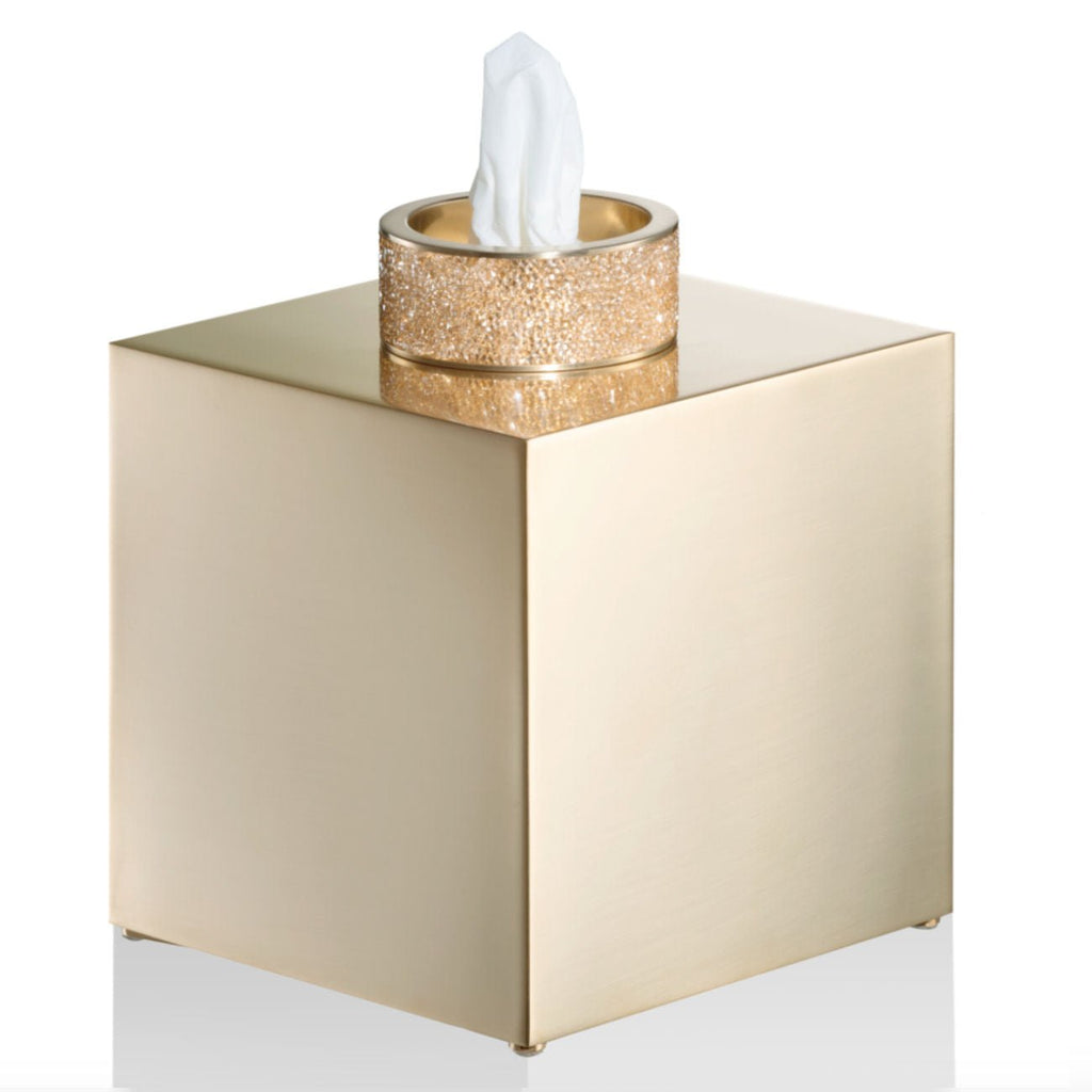 Luxury Matt Gold Tissue Box Swarowski® Crystal