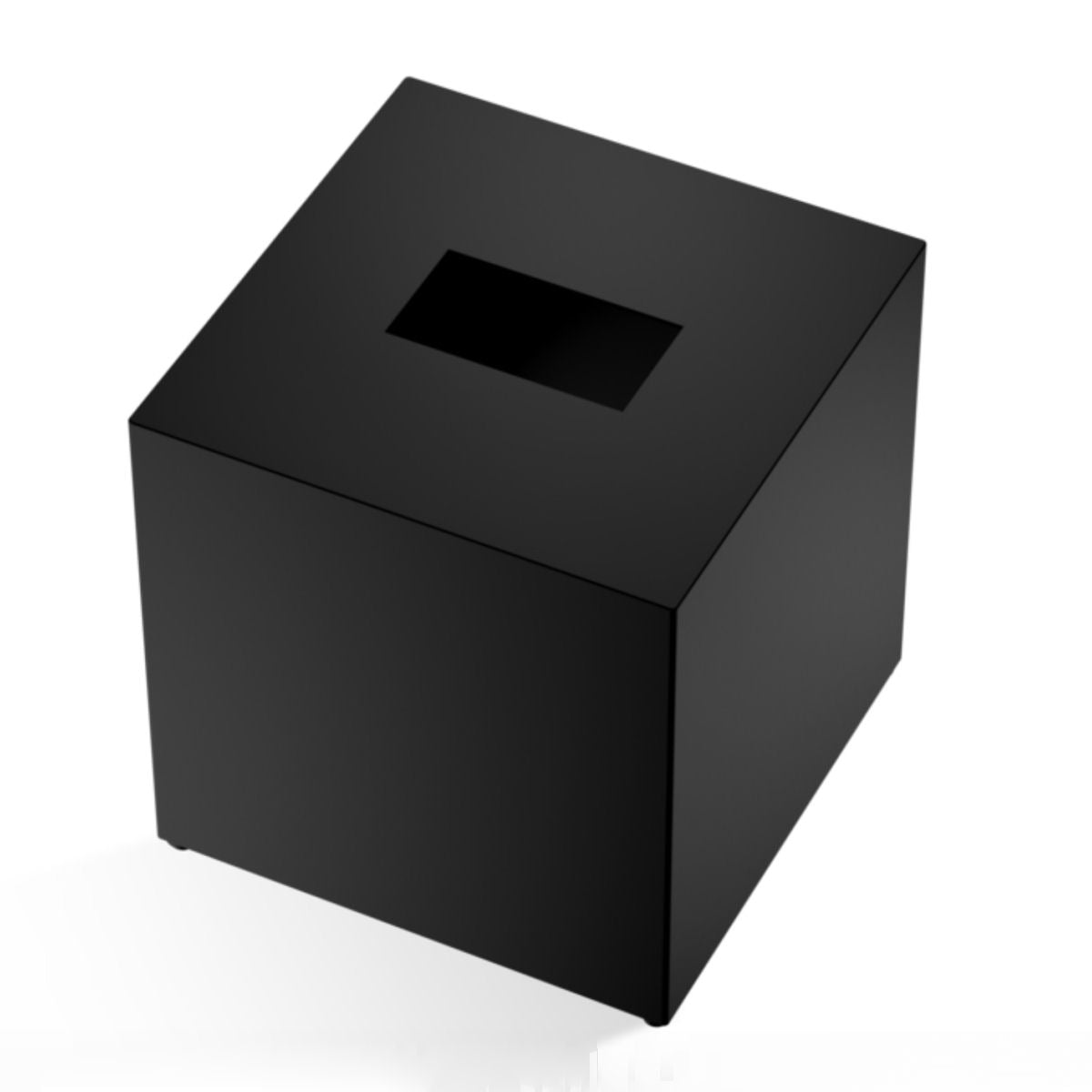 Matt Black Square Tissue Box by Decor Walther