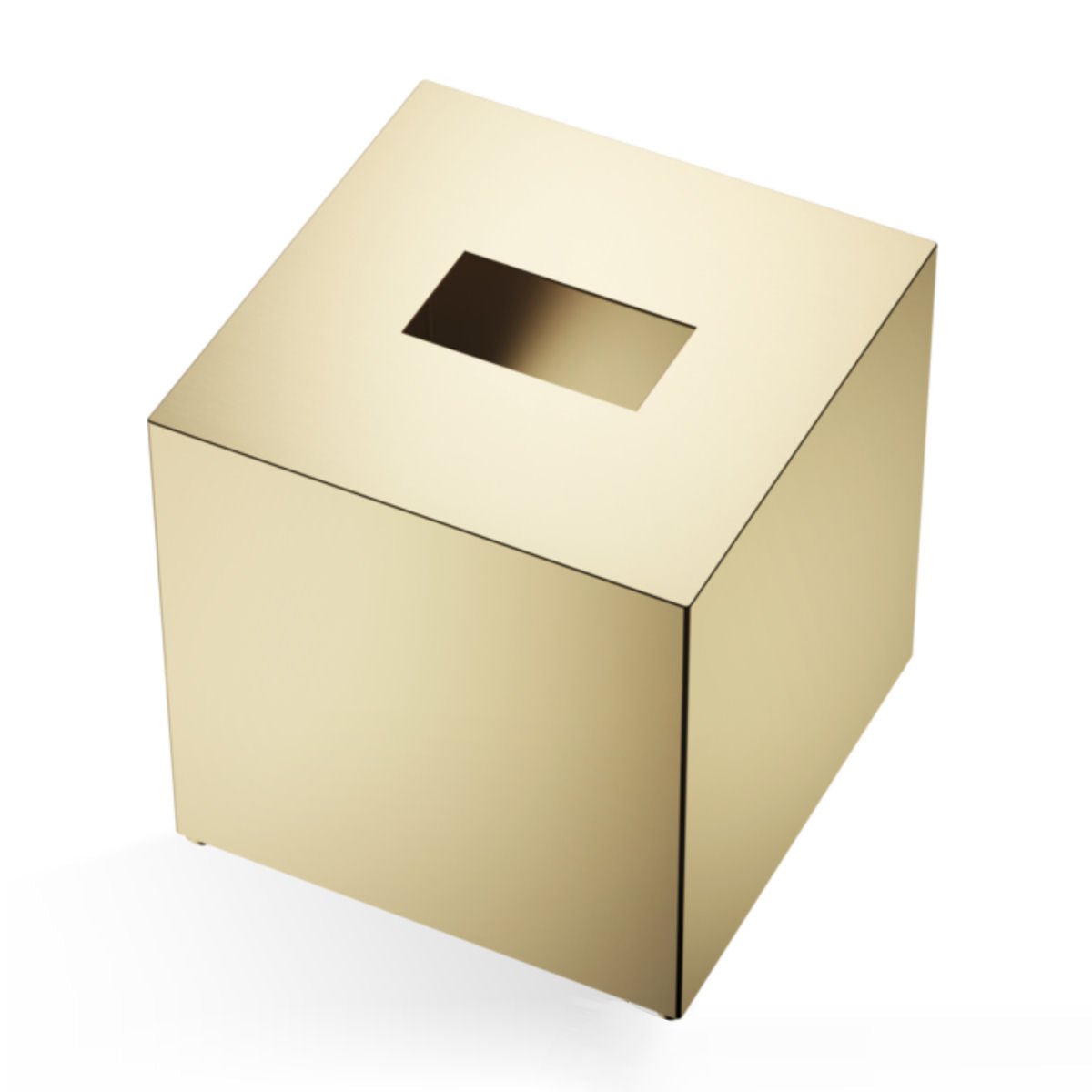 Matt Gold Square Tissue Box by Decor Walther