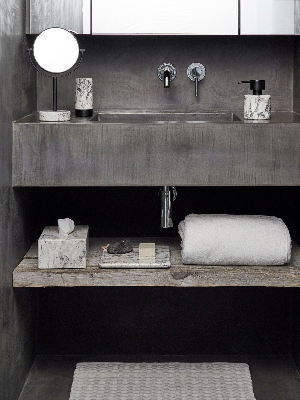 Nero White Stone Bathroom Accessories - Luxury Tissue Holder