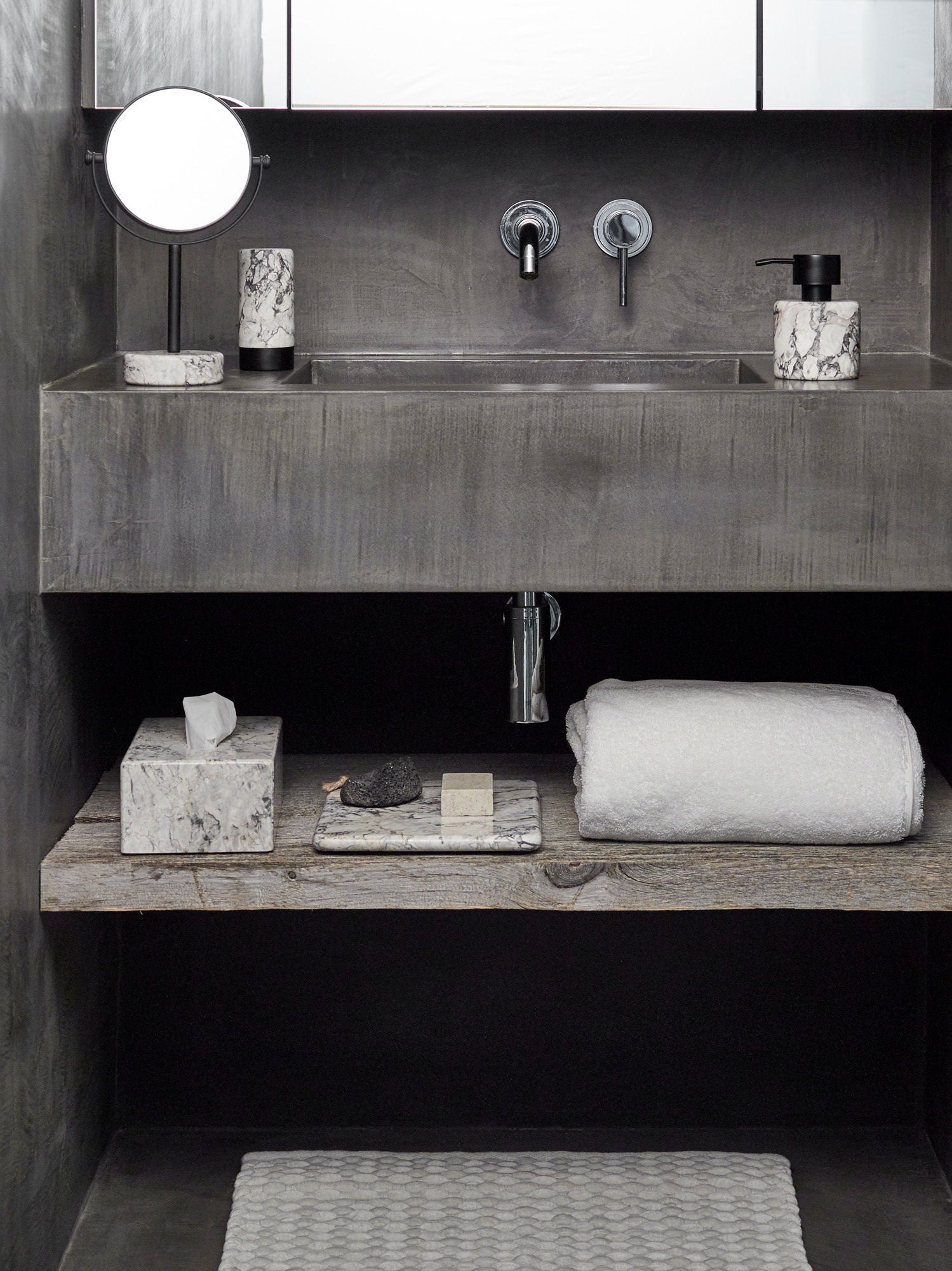 Nero White Stone Bathroom Accessories - Luxury Tissue Holder