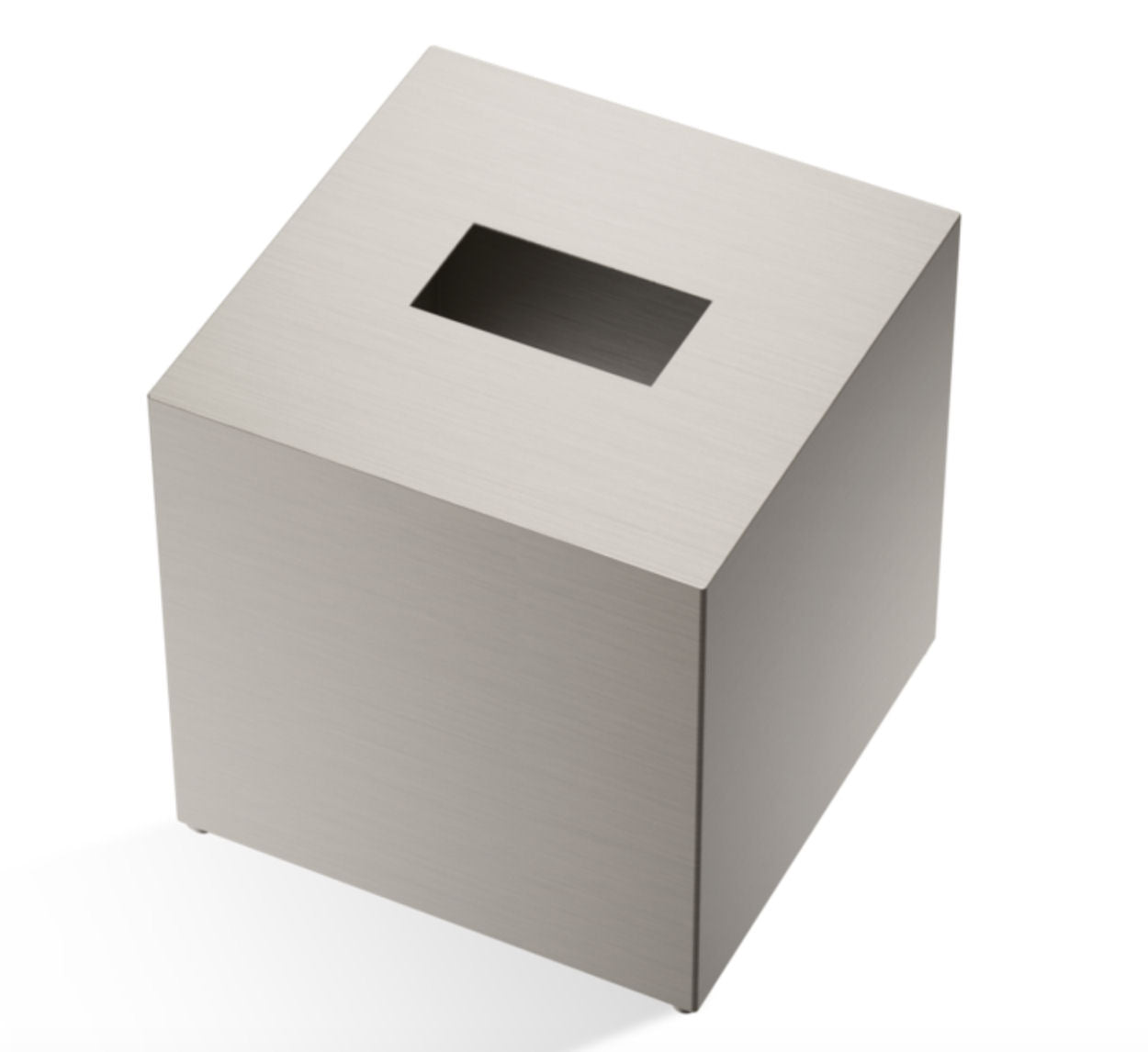 Nickel Satined Square Tissue Box by Decor Walther