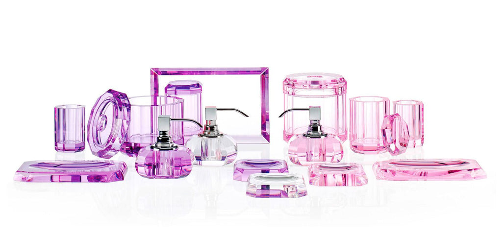 Purple Glass Luxury Bathroom Accessories - Tissue Box