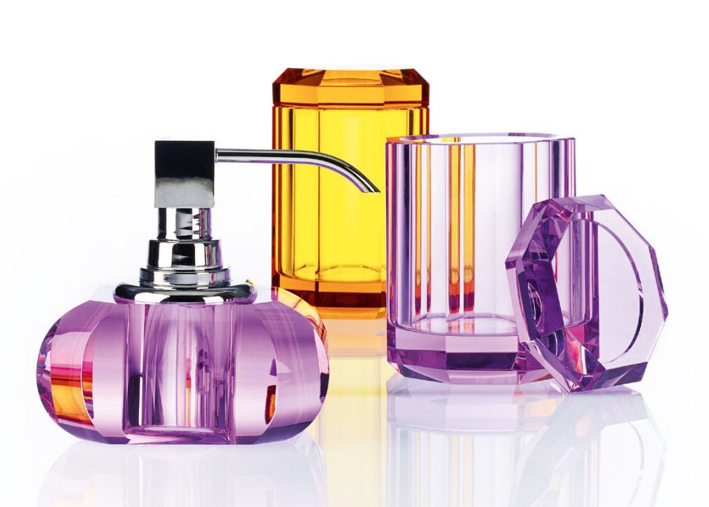 Purple Glass Luxury Bathroom Accessories - Tissue Box