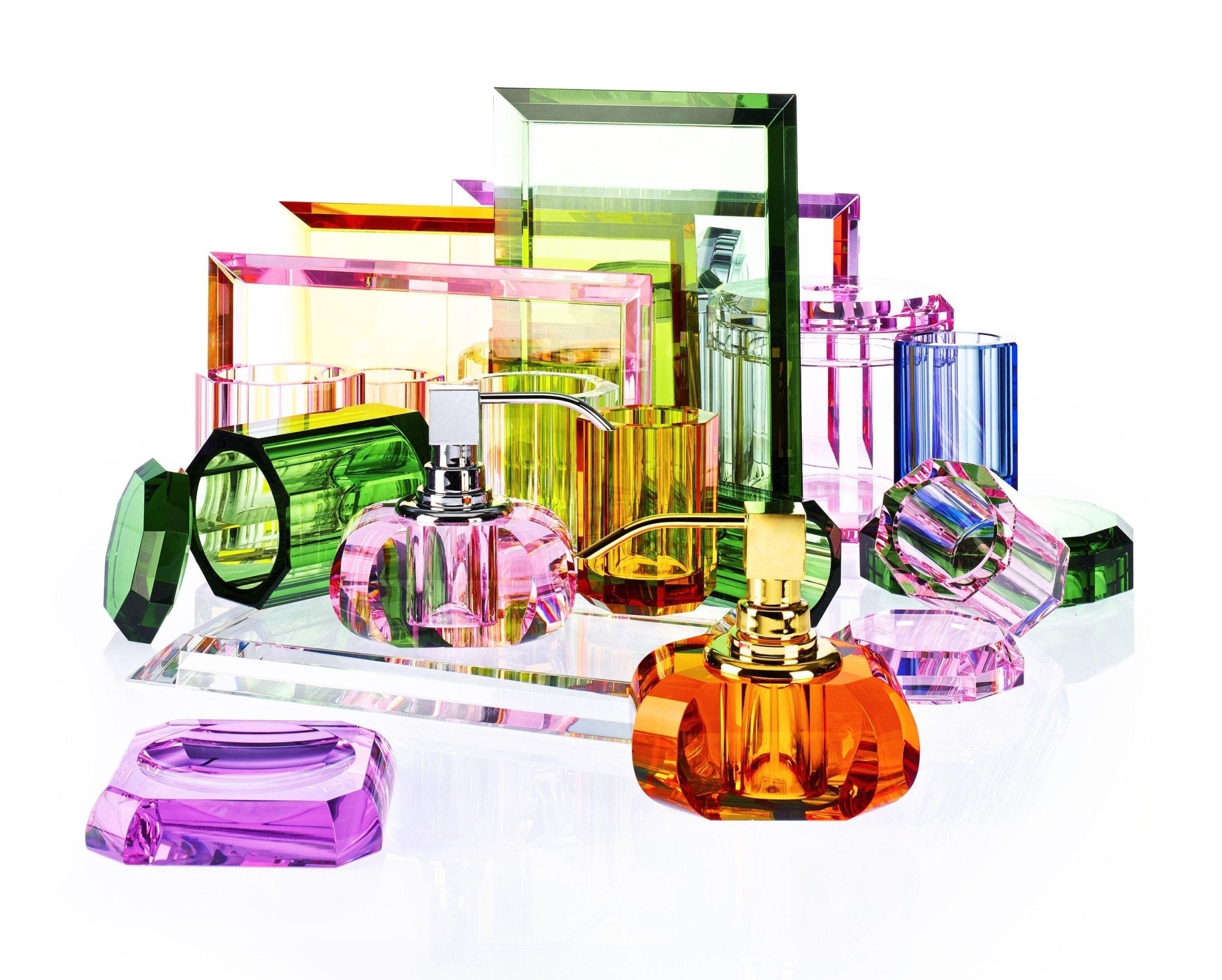 Purple Glass Luxury Bathroom Accessories - Tissue Box