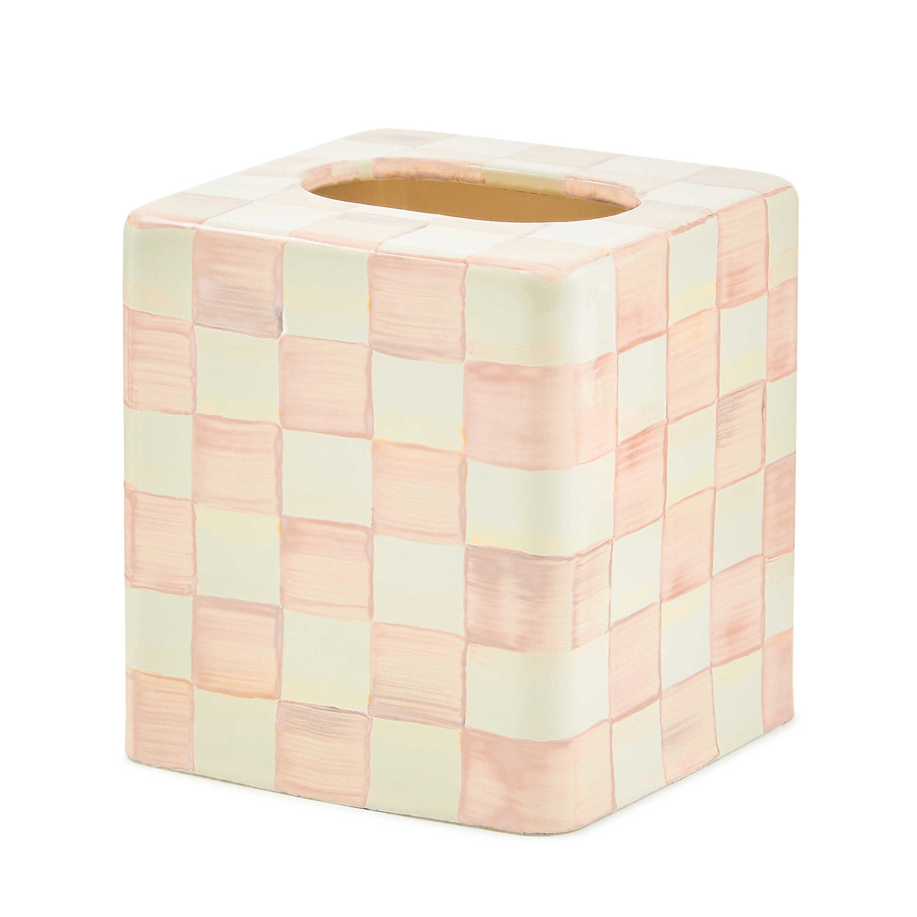 Rosy Check Boutique Tissue Box Cover by MacKenzie-Childs