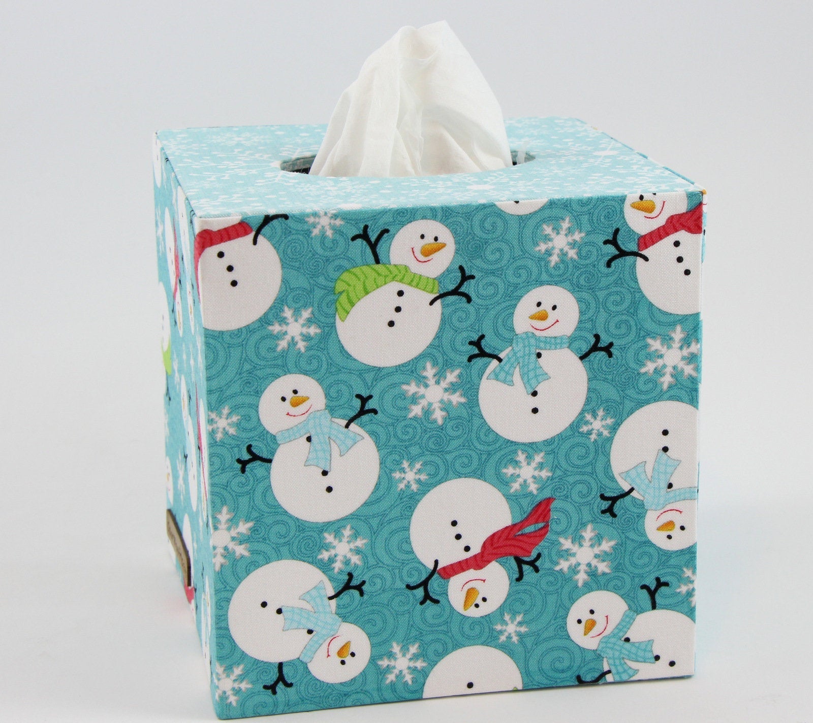 Fabric square tissue box cover DIY kit, cartonnage kit 141, online instructions included